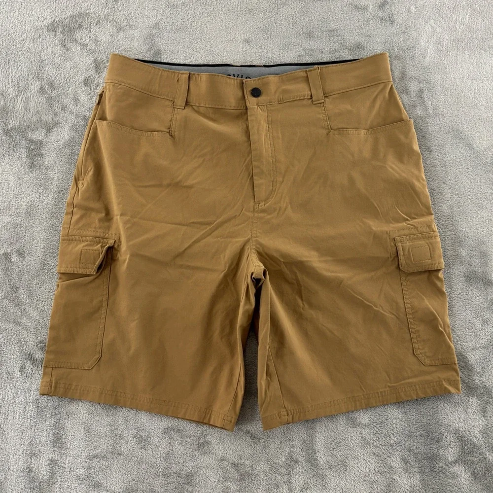 Orvis Tech‎ Cargo Shorts Mens 38 Brown Stretch Comfort Pockets 9.75